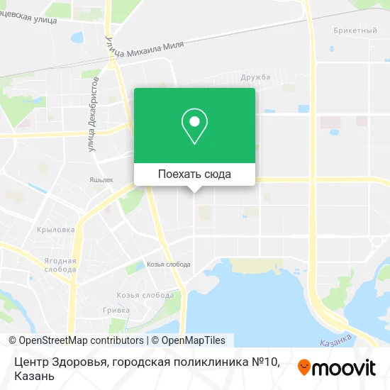 Карта Центр Здоровья, городская поликлиника №10