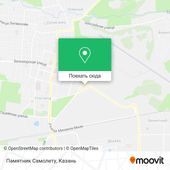 Карта Памятник Самолету