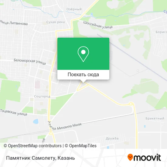 Карта Памятник Самолету