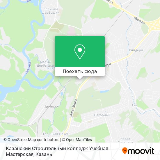Карта Казанский Строительный колледж Учебная Мастерская