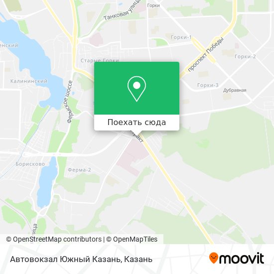 Карта Автовокзал Южный Казань