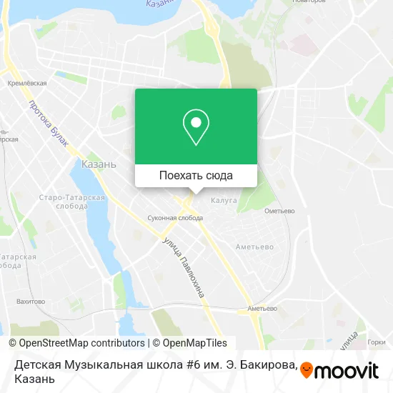 Карта Детская Музыкальная школа #6 им. Э. Бакирова