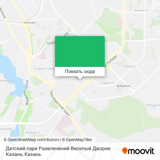 Карта Детский парк Развлечений Веселый Дворик Казань