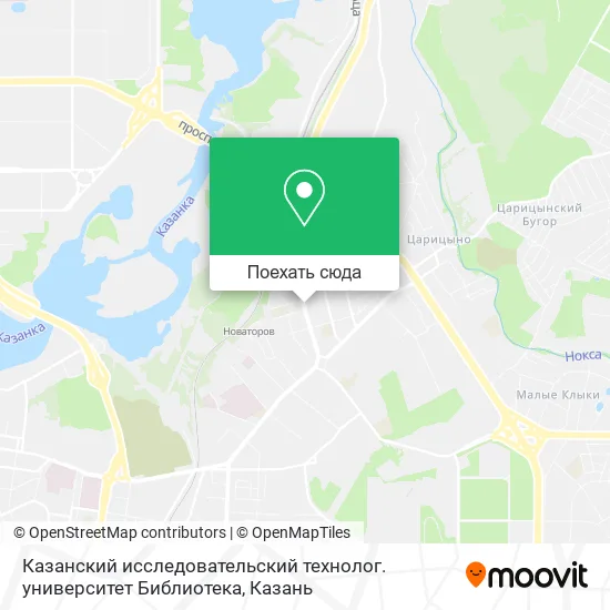 Карта Казанский исследовательский технолог. университет Библиотека