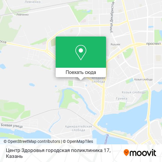 Карта Центр Здоровья городская поликлиника 17