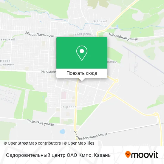 Карта Оздоровительный центр ОАО Кмпо