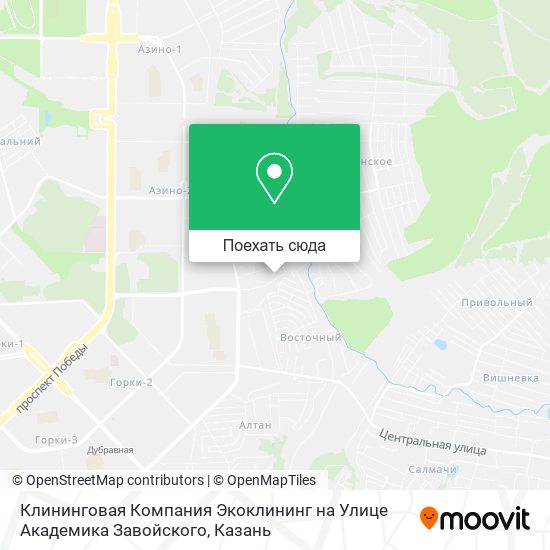 Карта Клининговая Компания Экоклининг на Улице Академика Завойского