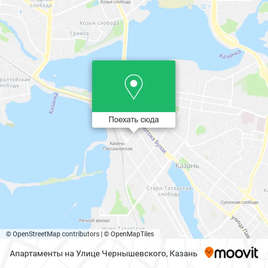Карта Апартаменты на Улице Чернышевского