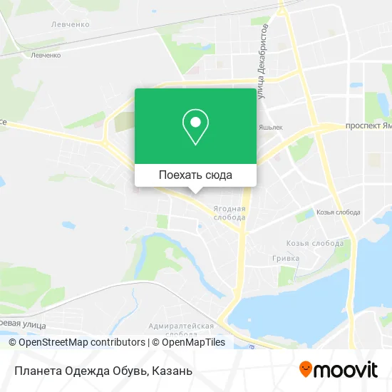 Карта Планета Одежда Обувь