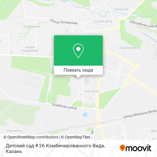 Карта Детский сад # 26 Комбинированного Вида