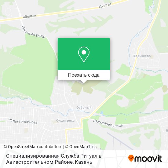 Карта Специализированная Служба Ритуал в Авиастроительном Районе
