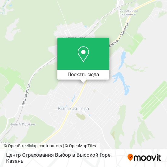 Карта Центр Страхования Выбор в Высокой Горе