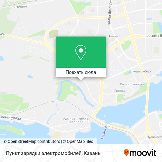 Карта Пункт зарядки электромобилей