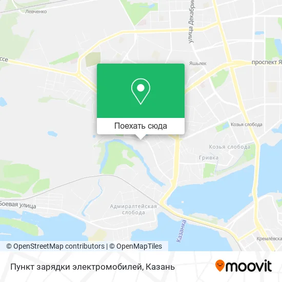Карта Пункт зарядки электромобилей
