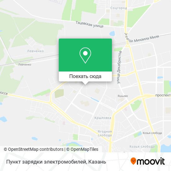 Карта Пункт зарядки электромобилей
