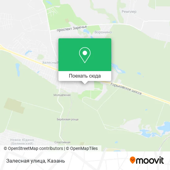 Карта Залесная улица
