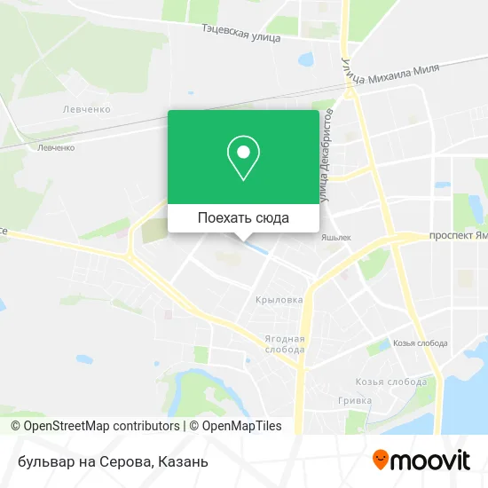 Карта бульвар на Серова