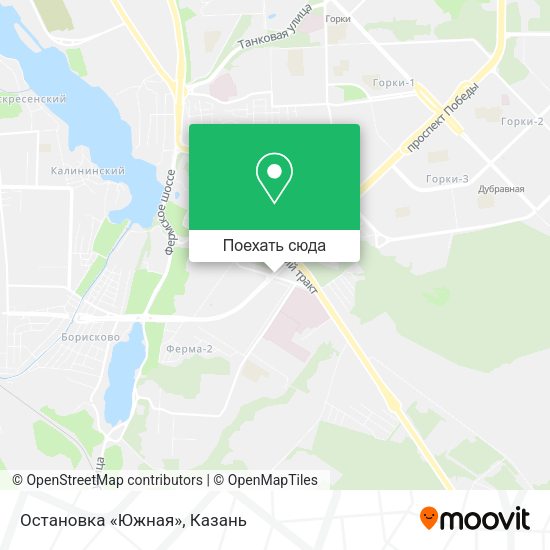 Карта Остановка «Южная»