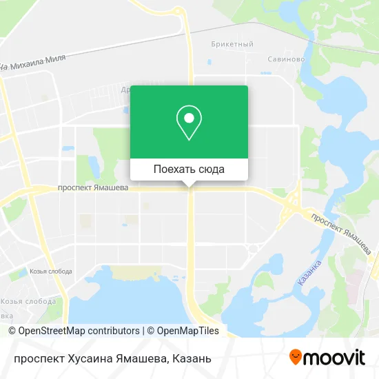 Карта проспект Хусаина Ямашева