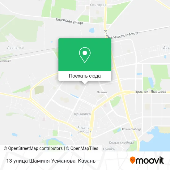 Карта 13 улица Шамиля Усманова