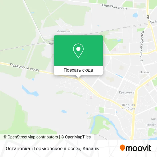 Карта Остановка «Горьковское шоссе»