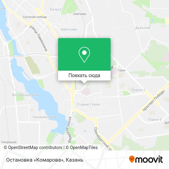 Карта Остановка «Комарова»