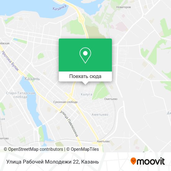 Карта Улица Рабочей Молодежи 22