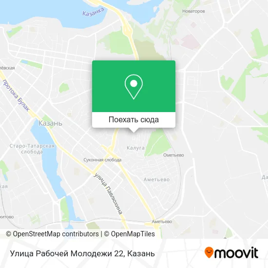 Карта Улица Рабочей Молодежи 22