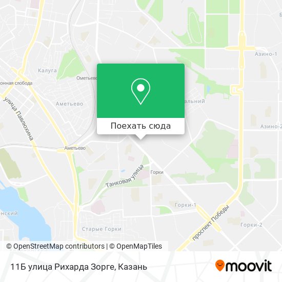 Карта 11Б улица Рихарда Зорге