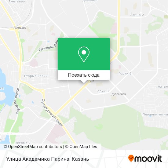 Карта Улица Академика Парина