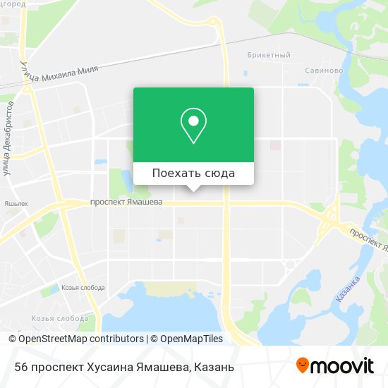 Карта 56 проспект Хусаина Ямашева