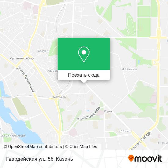 Карта Гвардейская ул., 56