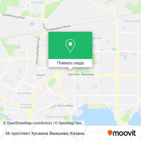 Карта 36 проспект Хусаина Ямашева