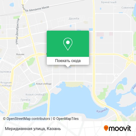 Карта Меридианная улица