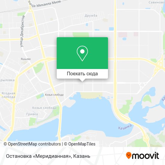 Карта Остановка «Меридианная»