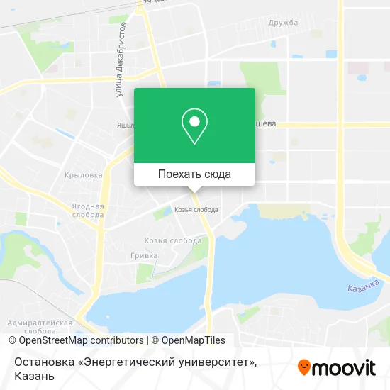 Карта Остановка «Энергетический университет»