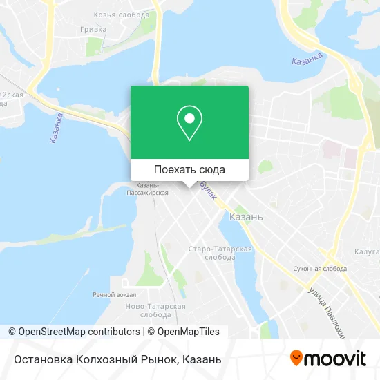 Карта Остановка Колхозный Рынок