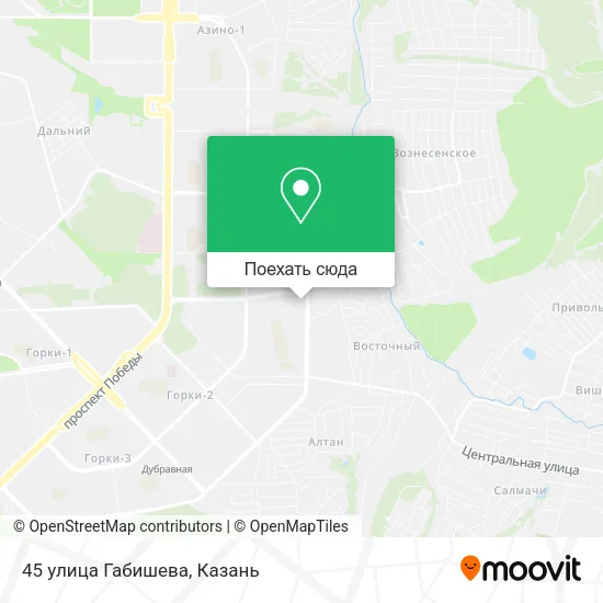 Карта 45 улица Габишева
