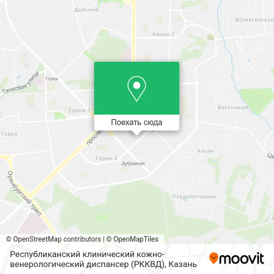 Карта Республиканский клинический кожно-венерологический диспансер (РККВД)