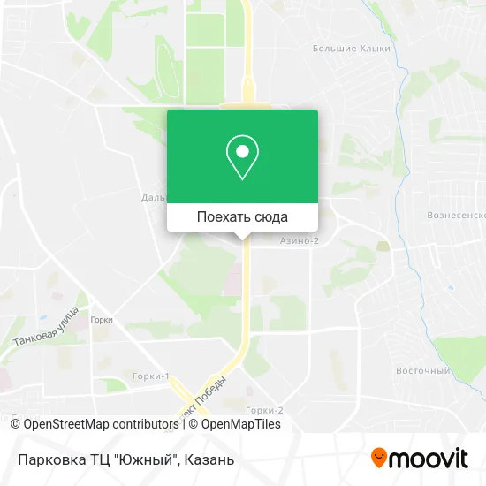 Карта Парковка ТЦ "Южный"