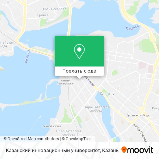Карта Казанский инновационный университет