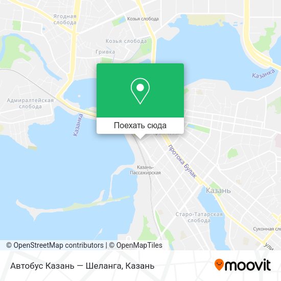 Карта Автобус Казань — Шеланга