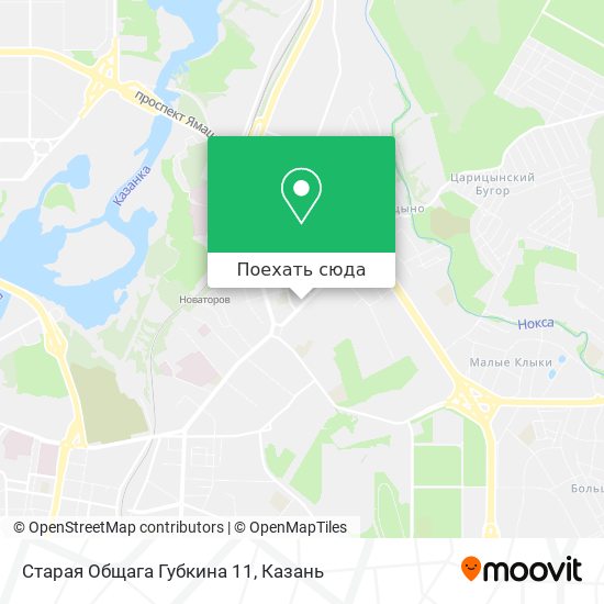 Карта Старая Общага Губкина 11