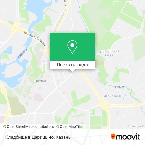 Карта Кладбище в Царицыно