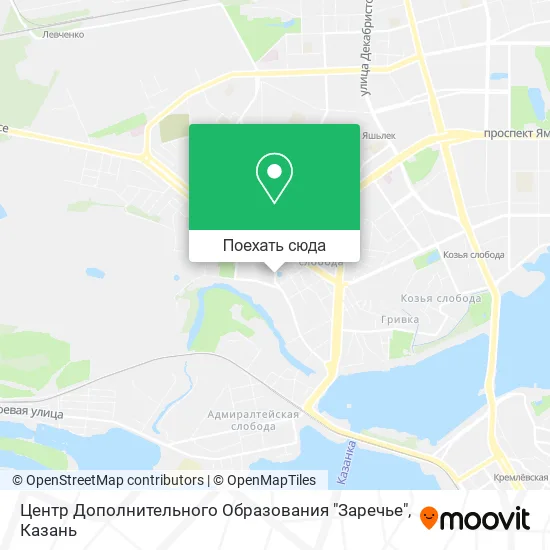 Карта Центр Дополнительного Образования  "Заречье"