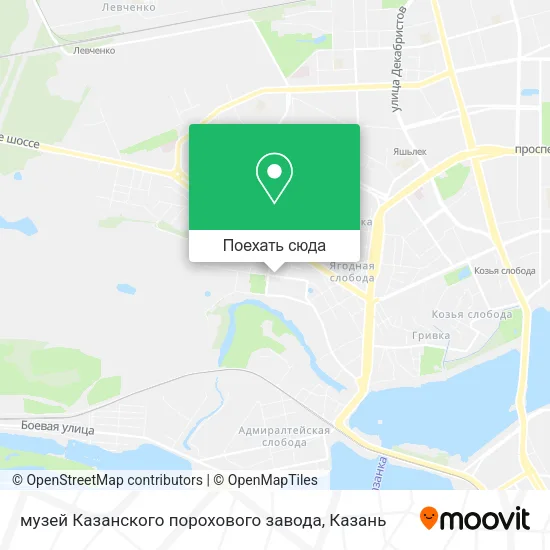 Карта музей Казанского порохового завода