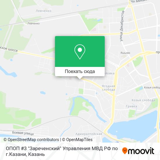 Карта ОПОП #3 "Зареченский" Управления МВД РФ по г.Казани