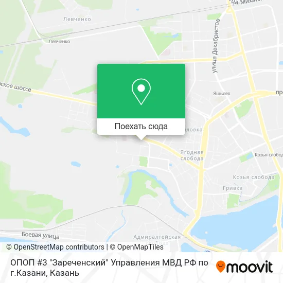 Карта ОПОП #3 "Зареченский" Управления МВД РФ по г.Казани