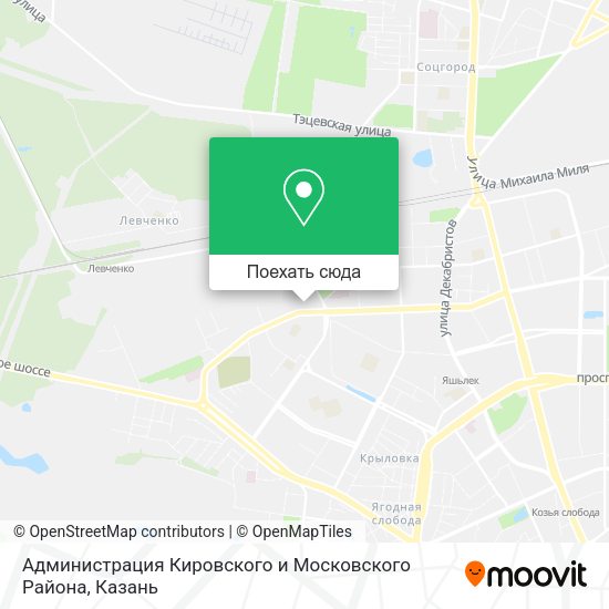 Карта Администрация Кировского и Московского Района