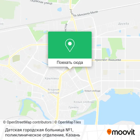 Карта Детская городская больница №1, поликлиническое отделение